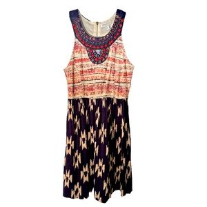 Lucky Brand Indian Aztec Print Dress S